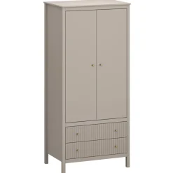 Mebelbos Szafy Do Przedpokoju|Szafy Do Sypialni*Szafa ryflowana z szufladami kolor taupe KLEO KL-08