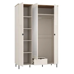 Mebelbos Szafy*Szafa trzydrzwiowa EVO kaszmir / dąb castello EO-17