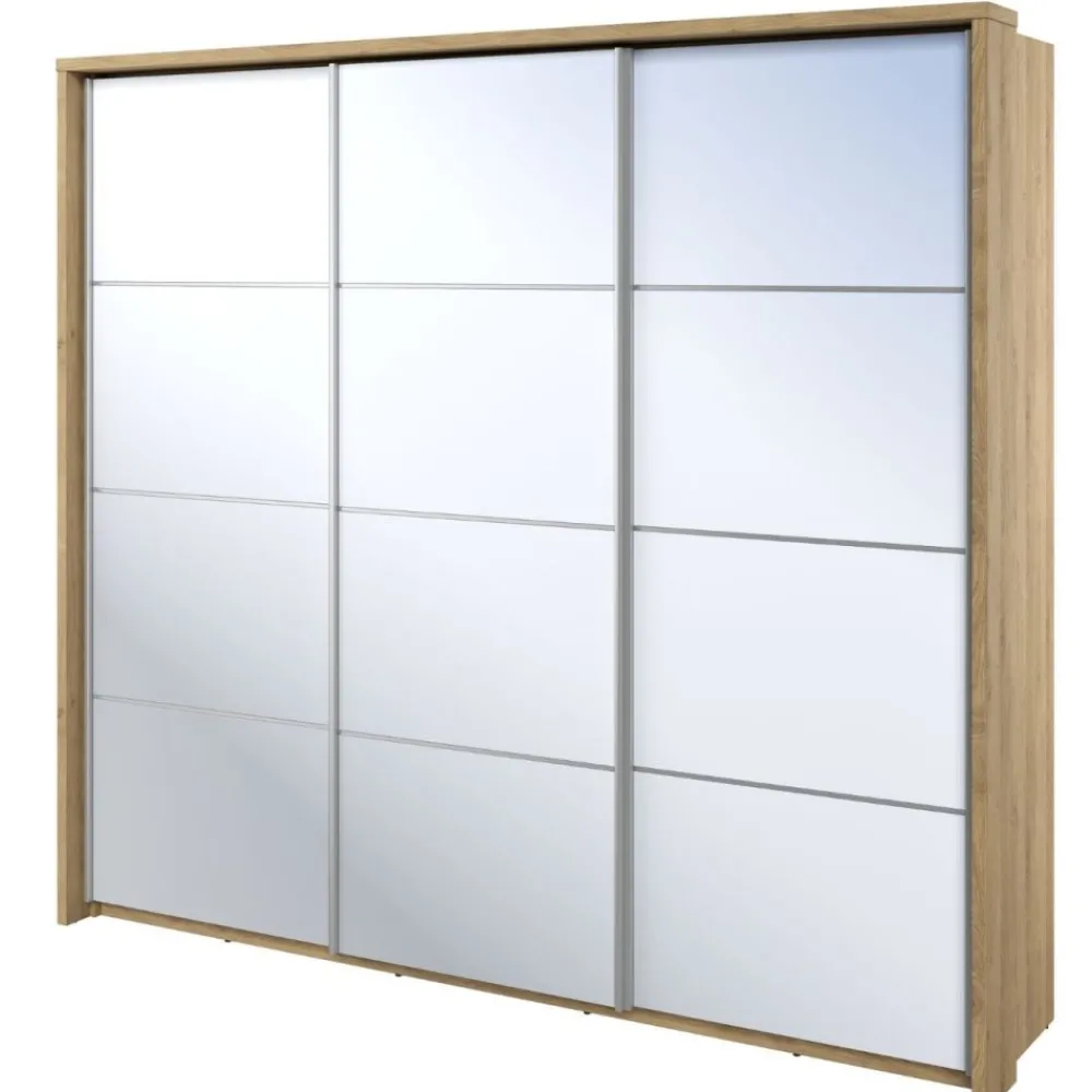 Lenart Szafy Do Przedpokoju|Szafy Do Sypialni*Szafa trzydrzwiowa z lustrem Arti AR-27 dąb shetland