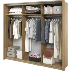 Lenart Szafy Do Przedpokoju|Szafy Do Sypialni*Szafa trzydrzwiowa z lustrem Arti AR-27 dąb shetland