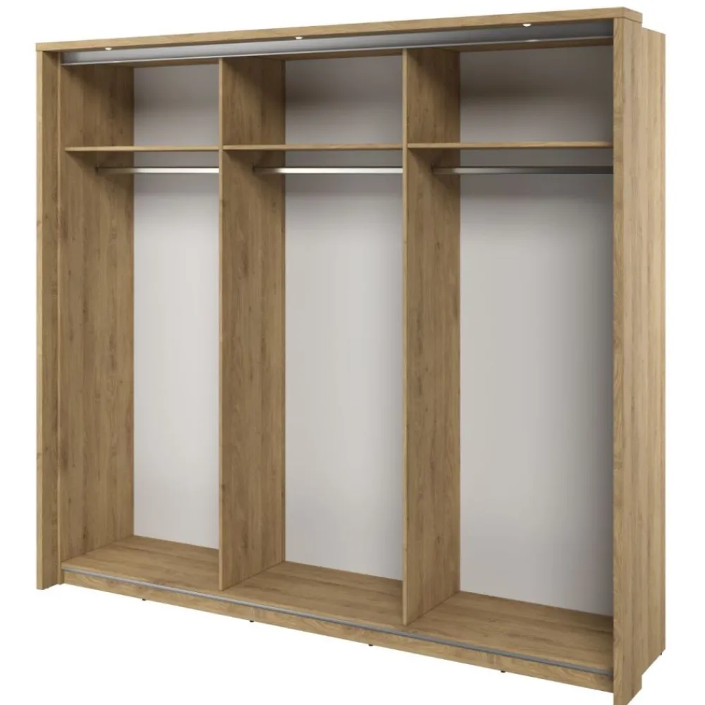 Lenart Szafy Do Przedpokoju|Szafy Do Sypialni*Szafa trzydrzwiowa z lustrem Arti AR-27 dąb shetland