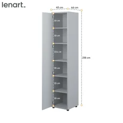 Lenart Tapczany|Nadstawki Do Półkotapczanu*SZAFA Z PÓŁKAMI BC-21 DO PÓŁKOTAPCZANU BED CONCEPT SZARA