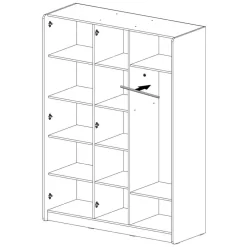 Dzieci Meblar Szafy Do Pokoju Młodzieżowego|Szafy Do Sypialni*Szafa z półkami do pokoju Alessio AE1 beż piaskowy