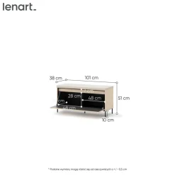 Lenart Szafki Na Buty Do Przedpokoju|Komody Do Przedpokoju*Szafka na buty z siedziskiem z LED TREND TG-05 Beż piaskowy + czarny