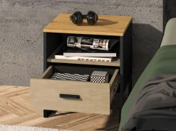 ML Meble Szafki Nocne*Szafka nocna Dąb craft złoty Colt 08