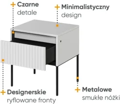 Lenart Szafki Nocne Do Sypialni|Szafki Nocne*Szafka nocna Trend TR-10 biała