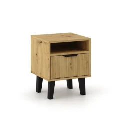 Dzieci Mebelbos Szafki Nocne Do Pokoju Młodzieżowego|Szafki Nocne Do Pokoju Dziecięcego*Szafka nocna 1S, ryflowany front dąb artisan BORG DUO