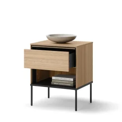 Dzieci Lenart Szafki Nocne Do Pokoju Młodzieżowego|Szafki Nocne Do Pokoju Dziecięcego*Szafka nocna z szufladą i półką VISSO VI-10 dąb linearny