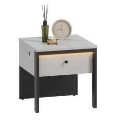 Lenart Szafki Nocne Do Sypialni|Szafki Nocne*Szafka nocna z szufladą szara Gris GS-05