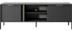 Laski Meble Szafki Rtv Do Salonu|Szafki Rtv*Szafka RTV antracyt złoto Lars 153