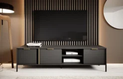 Laski Meble Szafki Rtv Do Salonu|Szafki Rtv*Szafka RTV do salonu antracyt złoto Lars 203