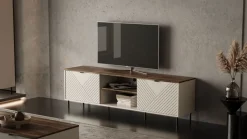 Mebelbos Szafki Rtv*Szafka RTV do salonu EVO 2D/180 cm kaszmir / dąb castello EO-03