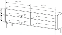 Laski Meble Szafki Rtv Do Salonu|Szafki Rtv*Szafka RTV Lumi 4D – dąb dunin / czerń z dymionym szkłem i oświetleniem LED