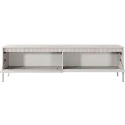 Laski Meble Szafki Rtv Do Salonu|Szafki Rtv*Szafka RTV ryflowana z szafkami 187 cm Senso 2d beżowa