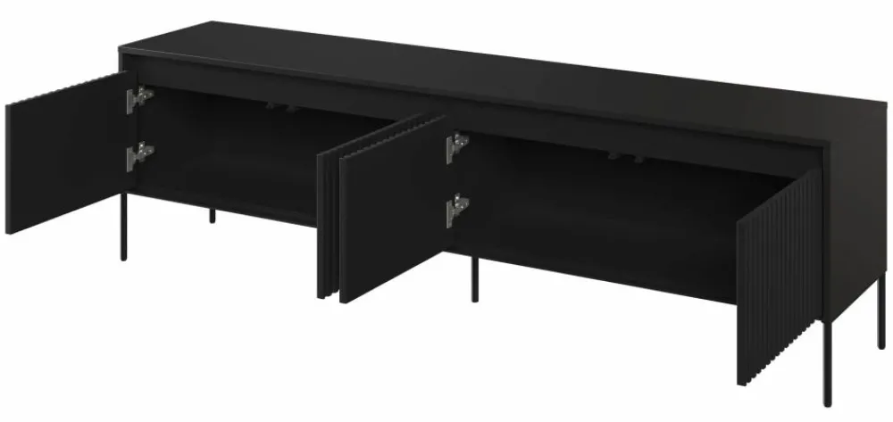 Lenart Szafki Rtv Do Salonu|Szafki Rtv*Szafka RTV z lamelami Trend TR-06 czarna