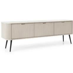 Piaski Szafki Rtv Do Salonu|Szafki Rtv*Szafka RTV z lamelowymi frontami Zova kaszmirowa