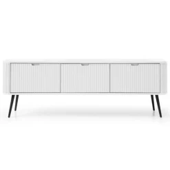 Piaski Szafki Rtv Do Salonu|Szafki Rtv*Szafka RTV z lamelowymi frontami Zova biała