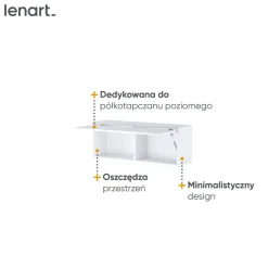Lenart Tapczany|Szafki Wiszące Do Półkotapczanu*SZAFKA WISZĄCA UCHYLNA BC-29 DO PÓŁKOTAPCZANU BIAŁY POŁYSK/ BIAŁY MAT BED CONCEPT