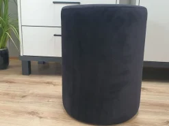 Hauss Pufy*Szara pufa okrągła welurowa Roller szary jasny Magic Velvet 2239