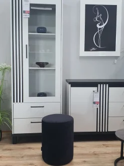 Hauss Pufy*Szara pufa okrągła welurowa Roller szary jasny Magic Velvet 2239