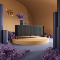 Dzieci Lenart Komody Do Biura|Komody Do Przedpokoju*Szeroka komoda ryflowana   Trend TR-04 biała