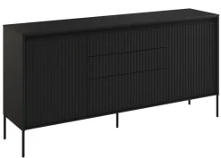 Dzieci Lenart Komody Do Biura|Komody Do Przedpokoju*Szeroka komoda ryflowana   Trend TR-01 czarna
