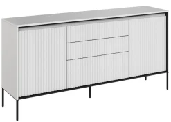 Dzieci Lenart Komody Do Biura|Komody Do Przedpokoju*Szeroka komoda ryflowana   Trend TR-01 biała