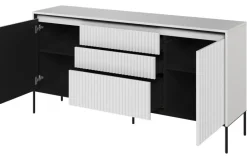 Dzieci Lenart Komody Do Biura|Komody Do Przedpokoju*Szeroka komoda ryflowana   Trend TR-01 biała