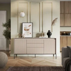 Dzieci Lenart Komody Do Biura|Komody Do Przedpokoju*Szeroka komoda ryflowana   Trend TR-01 biała