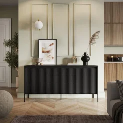 Dzieci Lenart Komody Do Biura|Komody Do Przedpokoju*Szeroka komoda ryflowana   Trend TR-01 biała