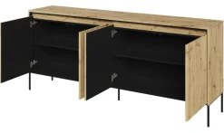 Dzieci Lenart Komody Do Biura|Komody Do Przedpokoju*Szeroka komoda z lamelami Trend TR-04 dąb artisan