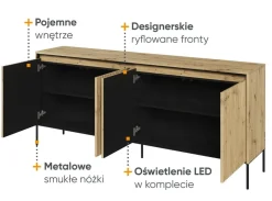 Dzieci Lenart Komody Do Biura|Komody Do Przedpokoju*Szeroka komoda z lamelami Trend TR-04 dąb artisan