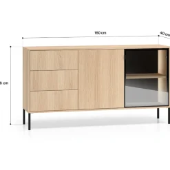 ML Meble Komody Do Biura|Komody Młodzieżowe*Szeroka komoda z szufladami Barnee 02