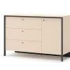 Lenart Komody Do Biura|Komody Do Przedpokoju*Szeroka komoda z szufladami i szafką ENNA EN-04 beż piaskowy