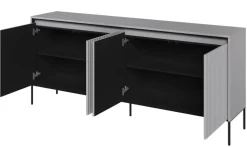 Dzieci Lenart Komody Do Biura|Komody Do Przedpokoju*Szeroka ryflowana komoda Trend TR-04 szara