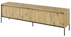 Lenart Szafki Rtv Do Salonu|Szafki Rtv*Szeroka szafka RTV z lamelami Trend TR-06 dąb artisan