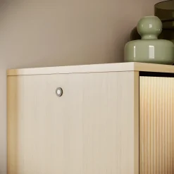 Lenart Szafki Rtv Do Salonu|Szafki Rtv*Szeroka szafka RTV z oświetleniem LED Flow FW-05 dąb vincenza bielona/czarny