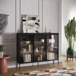 Lenart Szafki I Regały Do Biura|Witryny Do Jadalni*Szeroka szklana witryna   Trend TR-08 biała