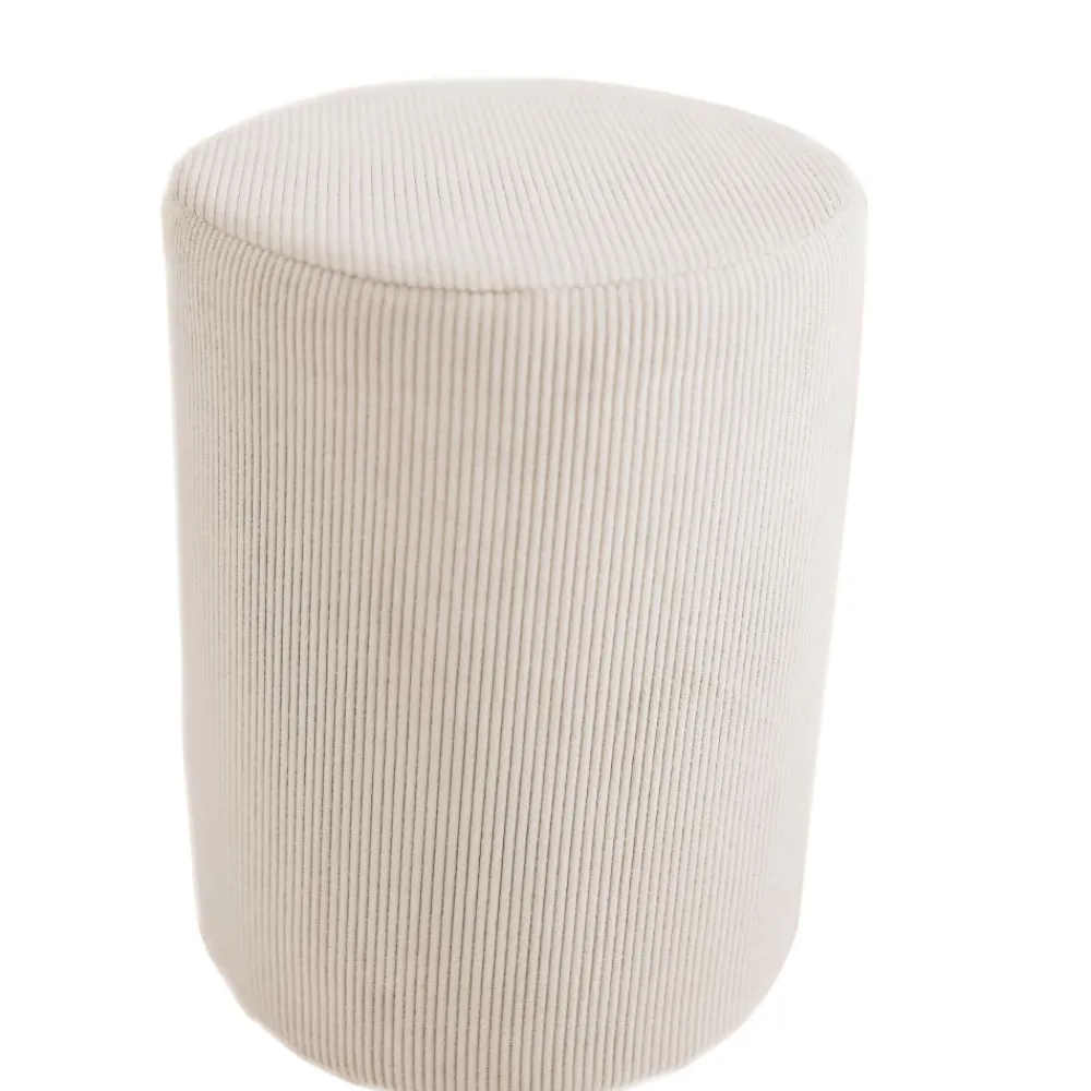 Dzieci Hauss Pufy Do Przedpokoju|Pufy Do Pokoju Młodzieżowego*Sztruksowa pufa okragła ecru Roller