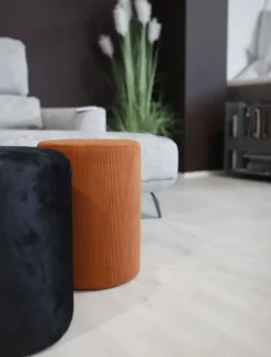 Dzieci Hauss Pufy Do Przedpokoju|Pufy Do Pokoju Młodzieżowego*Sztruksowa pufa okragła pomarańczowa Roller Cord 205.11