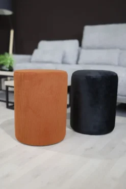 Dzieci Hauss Pufy Do Przedpokoju|Pufy Do Pokoju Młodzieżowego*Sztruksowa pufa okragła szara Roller