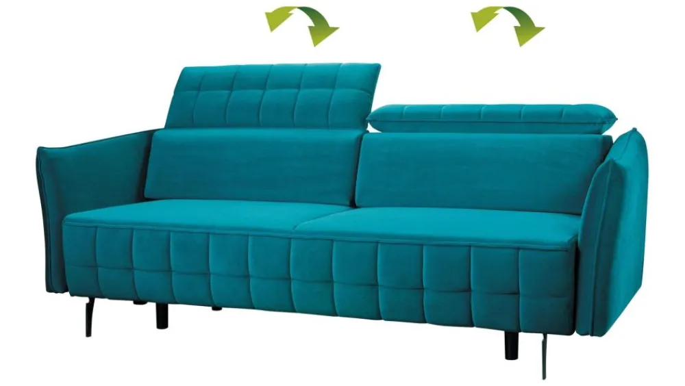 Libro Kanapy I Sofy Do Salonu|Sofy Rozkładane*Tabou by pikowana kanapa Molta 3FBA na wysokich nózkach