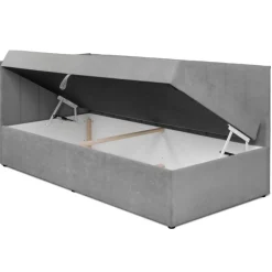 Dzieci Mebelbos Łóżka Młodzieżowe|Łóżka Do Pokoju Dziecięcego*Tapczan młodzieżowy 90x200 z pojemnkiem Cropp szary