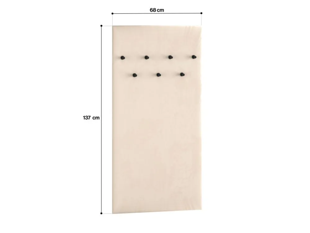 ML Meble Wieszaki*Tapicerowany panel z wieszakami 7W Sophie 20