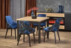 Halmar Stoły*TIAGO KWADRAT stół rozkładany 90-125/90 blat: dąb craft, nogi: czarny (2p=1szt)1 sztuka