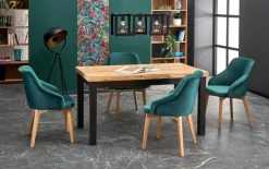 Halmar Stoły*TIAGO stół rozkładany 140-220/80 blat: dąb craft, nogi: czarny (3p=1szt)1 sztuka