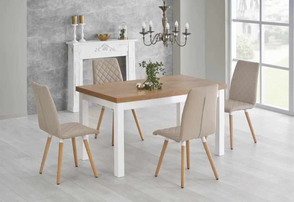 Halmar Stoły*TIAGO stół rozkładany 140-220/80 blat: dąb lancelot, nogi: biały (3p=1szt)1 sztuka