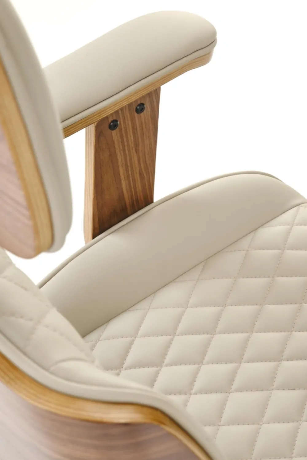 Halmar Fotele*TIMBER fotel gabinetowy orzechowy/beżowy1 sztuka