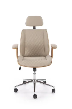 Halmar Fotele*TIMBER fotel gabinetowy orzechowy/beżowy1 sztuka