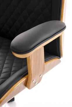 Halmar Fotele*TIMBER fotel gabinetowy orzechowy/czarny1 sztuka